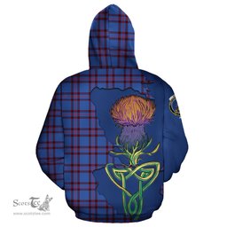 Scottish Elliot Modern Clan Tartan Crest with Thistle and Scotland Map Tartan Plaid Hoodie Scottish Plaid Tartan Plaid - ScotsTee - scotstee.com