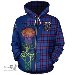 Scottish Elliot Modern Clan Tartan Crest with Thistle and Scotland Map Tartan Plaid Hoodie Scottish Plaid Tartan Plaid - ScotsTee - scotstee.com
