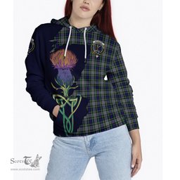 Scottish Davidson of Tulloch Dress Clan Tartan Crest with Thistle and Scotland Map Tartan Plaid Hoodie Scottish Plaid Tartan Plaid - ScotsTee - scotstee.com