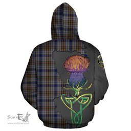 Scottish Gayre Hunting Clan Tartan Crest with Thistle and Scotland Map Tartan Plaid Hoodie Scottish Plaid Tartan Plaid - ScotsTee - scotstee.com