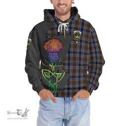 Scottish Gayre Hunting Clan Tartan Crest with Thistle and Scotland Map Tartan Plaid Hoodie Scottish Plaid Tartan Plaid - ScotsTee - scotstee.com