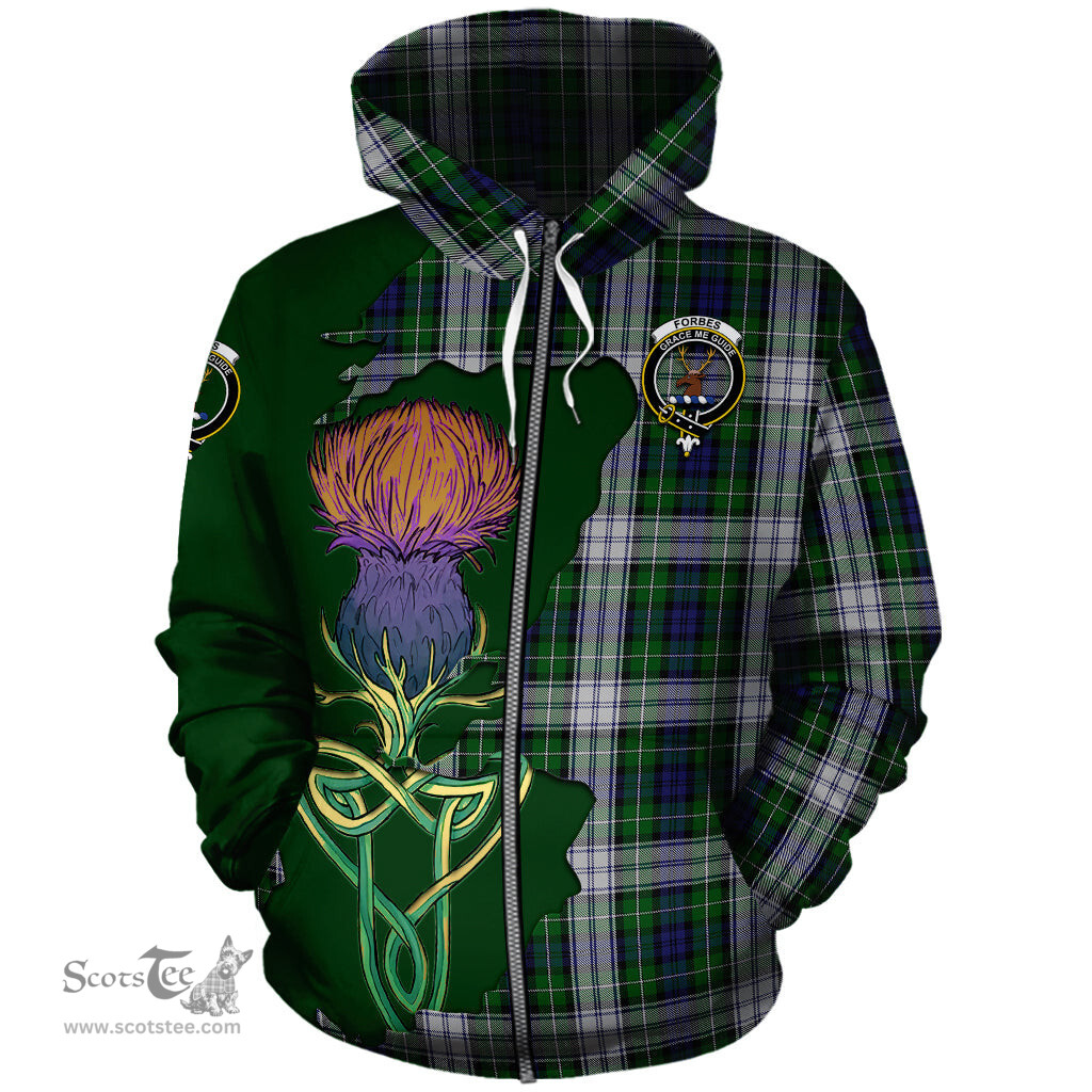Scottish Forbes Dress Clan Tartan Crest with Thistle and Scotland Map Tartan Plaid Hoodie Scottish Plaid Tartan Plaid - ScotsTee - scotstee.com