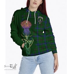 Scottish Henderson Modern Clan Tartan Crest with Thistle and Scotland Map Tartan Plaid Hoodie Scottish Plaid Tartan Plaid - ScotsTee - scotstee.com