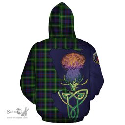 Scottish Farquharson Clan Tartan Crest with Thistle and Scotland Map Tartan Plaid Hoodie Scottish Plaid Tartan Plaid - ScotsTee - scotstee.com
