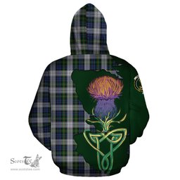 Scottish Gordon Dress Clan Tartan Crest with Thistle and Scotland Map Tartan Plaid Hoodie Scottish Plaid Tartan Plaid - ScotsTee - scotstee.com