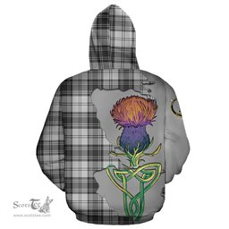 Scottish Glendinning Clan Tartan Crest with Thistle and Scotland Map Tartan Plaid Hoodie Scottish Plaid Tartan Plaid - ScotsTee - scotstee.com