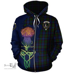 Scottish Fletcher Clan Tartan Crest with Thistle and Scotland Map Tartan Plaid Hoodie Scottish Plaid Tartan Plaid - ScotsTee - scotstee.com