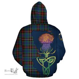Scottish Fraser Hunting Ancient Clan Tartan Crest with Thistle and Scotland Map Tartan Plaid Hoodie Scottish Plaid Tartan Plaid - ScotsTee - scotstee.com