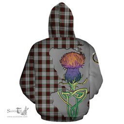Scottish Fraser Dress Clan Tartan Crest with Thistle and Scotland Map Tartan Plaid Hoodie Scottish Plaid Tartan Plaid - ScotsTee - scotstee.com