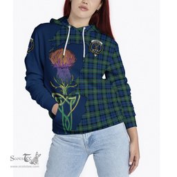 Scottish Forbes Ancient Clan Tartan Crest with Thistle and Scotland Map Tartan Plaid Hoodie Scottish Plaid Tartan Plaid - ScotsTee - scotstee.com