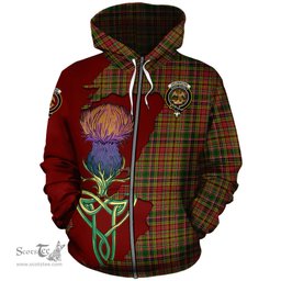 Scottish Drummond of Strathallan Clan Tartan Crest with Thistle and Scotland Map Tartan Plaid Hoodie Scottish Plaid Tartan Plaid - ScotsTee - scotstee.com