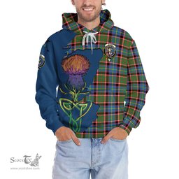 Scottish Glass Clan Tartan Crest with Thistle and Scotland Map Tartan Plaid Hoodie Scottish Plaid Tartan Plaid - ScotsTee - scotstee.com