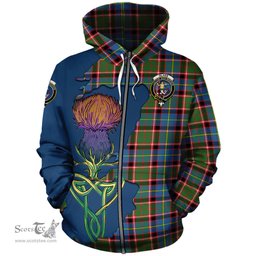 Scottish Glass Clan Tartan Crest with Thistle and Scotland Map Tartan Plaid Hoodie Scottish Plaid Tartan Plaid - ScotsTee - scotstee.com