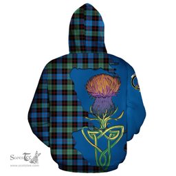 Scottish Guthrie Ancient Clan Tartan Crest with Thistle and Scotland Map Tartan Plaid Hoodie Scottish Plaid Tartan Plaid - ScotsTee - scotstee.com