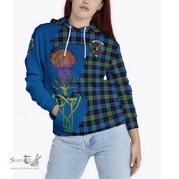 Scottish Guthrie Ancient Clan Tartan Crest with Thistle and Scotland Map Tartan Plaid Hoodie Scottish Plaid Tartan Plaid - ScotsTee - scotstee.com