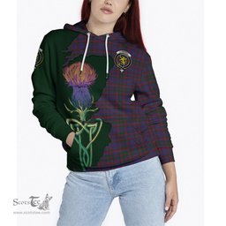 Scottish Cumming Clan Tartan Crest with Thistle and Scotland Map Tartan Plaid Hoodie Scottish Plaid Tartan Plaid - ScotsTee - scotstee.com