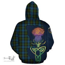 Scottish Fletcher of Dunans Clan Tartan Crest with Thistle and Scotland Map Tartan Plaid Hoodie Scottish Plaid Tartan Plaid - ScotsTee - scotstee.com