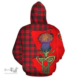 Scottish Drummond Modern Clan Tartan Crest with Thistle and Scotland Map Tartan Plaid Hoodie Scottish Plaid Tartan Plaid - ScotsTee - scotstee.com