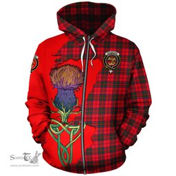 Scottish Drummond Modern Clan Tartan Crest with Thistle and Scotland Map Tartan Plaid Hoodie Scottish Plaid Tartan Plaid - ScotsTee - scotstee.com