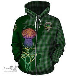 Scottish Gayre Dress Clan Tartan Crest with Thistle and Scotland Map Tartan Plaid Hoodie Scottish Plaid Tartan Plaid - ScotsTee - scotstee.com