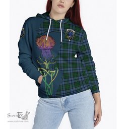 Scottish Forsyth Clan Tartan Crest with Thistle and Scotland Map Tartan Plaid Hoodie Scottish Plaid Tartan Plaid - ScotsTee - scotstee.com