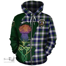 Scottish Gordon Dress Modern Clan Tartan Crest with Thistle and Scotland Map Tartan Plaid Hoodie Scottish Plaid Tartan Plaid - ScotsTee - scotstee.com