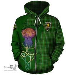 Scottish Forrester or Foster Hunting Clan Tartan Crest with Thistle and Scotland Map Tartan Plaid Hoodie Scottish Plaid Tartan Plaid - ScotsTee - scotstee.com
