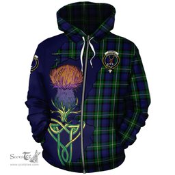 Scottish Forbes Clan Tartan Crest with Thistle and Scotland Map Tartan Plaid Hoodie Scottish Plaid Tartan Plaid - ScotsTee - scotstee.com
