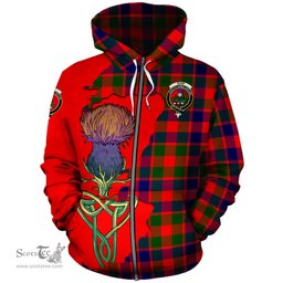 Scottish Gow of Skeoch Clan Tartan Crest with Thistle and Scotland Map Tartan Plaid Hoodie Scottish Plaid Tartan Plaid - ScotsTee - scotstee.com