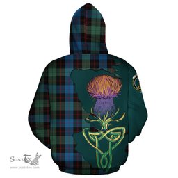 Scottish Guthrie Clan Tartan Crest with Thistle and Scotland Map Tartan Plaid Hoodie Scottish Plaid Tartan Plaid - ScotsTee - scotstee.com