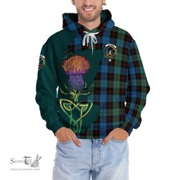 Scottish Guthrie Clan Tartan Crest with Thistle and Scotland Map Tartan Plaid Hoodie Scottish Plaid Tartan Plaid - ScotsTee - scotstee.com