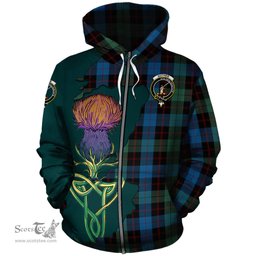 Scottish Guthrie Clan Tartan Crest with Thistle and Scotland Map Tartan Plaid Hoodie Scottish Plaid Tartan Plaid - ScotsTee - scotstee.com