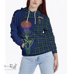 Scottish Fletcher Ancient Clan Tartan Crest with Thistle and Scotland Map Tartan Plaid Hoodie Scottish Plaid Tartan Plaid - ScotsTee - scotstee.com