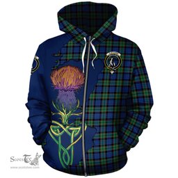 Scottish Fletcher Ancient Clan Tartan Crest with Thistle and Scotland Map Tartan Plaid Hoodie Scottish Plaid Tartan Plaid - ScotsTee - scotstee.com