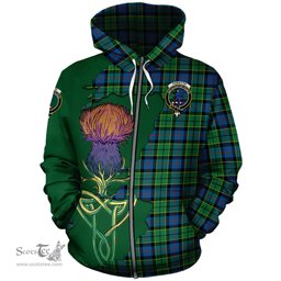 Scottish Forsyth Ancient Clan Tartan Crest with Thistle and Scotland Map Tartan Plaid Hoodie Scottish Plaid Tartan Plaid - ScotsTee - scotstee.com