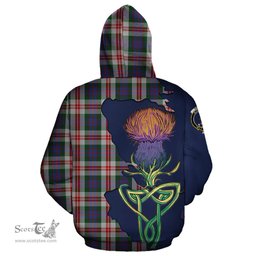 Scottish Fraser Red Dress Clan Tartan Crest with Thistle and Scotland Map Tartan Plaid Hoodie Scottish Plaid Tartan Plaid - ScotsTee - scotstee.com