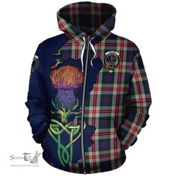 Scottish Fraser Red Dress Clan Tartan Crest with Thistle and Scotland Map Tartan Plaid Hoodie Scottish Plaid Tartan Plaid - ScotsTee - scotstee.com