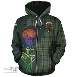 Scottish Kelly Dress Clan Tartan Crest with Thistle and Scotland Map Tartan Plaid Hoodie Scottish Plaid Tartan Plaid - ScotsTee - scotstee.com