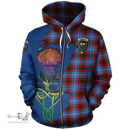 Scottish Congilton Clan Tartan Crest with Thistle and Scotland Map Tartan Plaid Hoodie Scottish Plaid Tartan Plaid - ScotsTee - scotstee.com