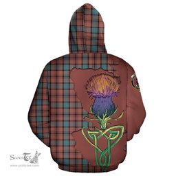 Scottish Hannay Dress Clan Tartan Crest with Thistle and Scotland Map Tartan Plaid Hoodie Scottish Plaid Tartan Plaid - ScotsTee - scotstee.com