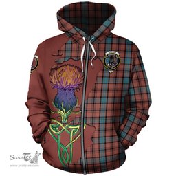 Scottish Hannay Dress Clan Tartan Crest with Thistle and Scotland Map Tartan Plaid Hoodie Scottish Plaid Tartan Plaid - ScotsTee - scotstee.com