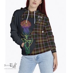 Scottish MacKay of Strathnaver Clan Tartan Crest with Thistle and Scotland Map Tartan Plaid Hoodie Scottish Plaid Tartan Plaid - ScotsTee - scotstee.com
