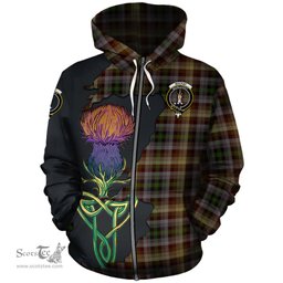 Scottish MacKay of Strathnaver Clan Tartan Crest with Thistle and Scotland Map Tartan Plaid Hoodie Scottish Plaid Tartan Plaid - ScotsTee - scotstee.com