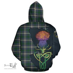 Scottish MacDowall Clan Tartan Crest with Thistle and Scotland Map Tartan Plaid Hoodie Scottish Plaid Tartan Plaid - ScotsTee - scotstee.com