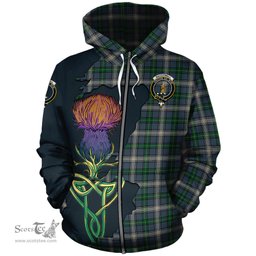 Scottish MacDowall Clan Tartan Crest with Thistle and Scotland Map Tartan Plaid Hoodie Scottish Plaid Tartan Plaid - ScotsTee - scotstee.com