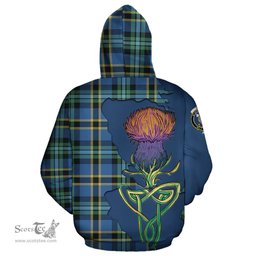 Scottish Hope Ancient Clan Tartan Crest with Thistle and Scotland Map Tartan Plaid Hoodie Scottish Plaid Tartan Plaid - ScotsTee - scotstee.com