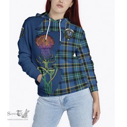 Scottish Hope Ancient Clan Tartan Crest with Thistle and Scotland Map Tartan Plaid Hoodie Scottish Plaid Tartan Plaid - ScotsTee - scotstee.com