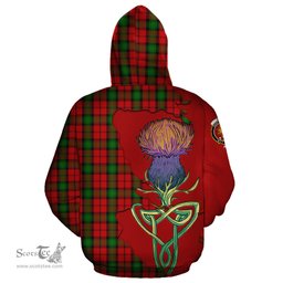 Scottish Kerr Clan Tartan Crest with Thistle and Scotland Map Tartan Plaid Hoodie Scottish Plaid Tartan Plaid - ScotsTee - scotstee.com