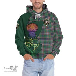 Scottish MacFarlane Hunting Ancient Clan Tartan Crest with Thistle and Scotland Map Tartan Plaid Hoodie Scottish Plaid Tartan Plaid - ScotsTee - scotstee.com