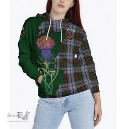 Scottish MacDuff Dress Clan Tartan Crest with Thistle and Scotland Map Tartan Plaid Hoodie Scottish Plaid Tartan Plaid - ScotsTee - scotstee.com